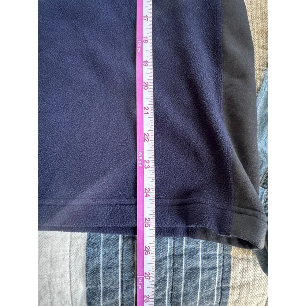 The North Face Fleece Pullover Mens L Navy Blue Flight Series Polartec 1/4 Zip‎